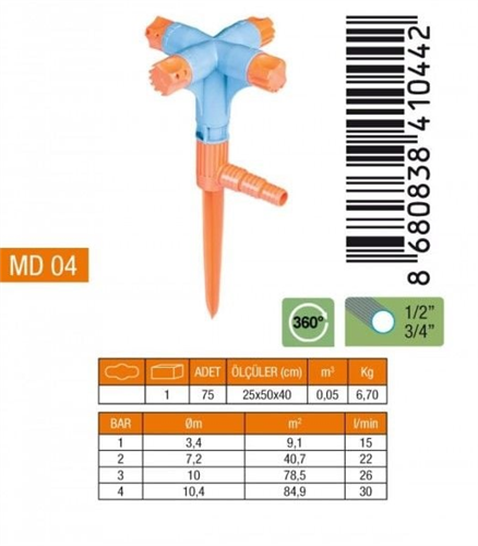 MEDALYAN NORMAL 4 LÜ SPRİNK MD-04